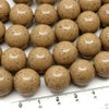 北投石 ビーズ パーツ 14mm 橙色 オレンジ 一連 約40cm 台湾産 ほくとうせき セラミック ラジウム Hokutolite